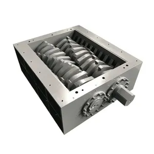High Efficiency Double Shaft Small Mini Compost Scrap Metal Iron Aluminium Shredder Machine for Sale thumbnail-2