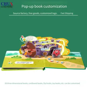 Customized 3d Pop-up Books, Promotional Brochures, Graphic Printing for Children, With Various Toy Book and Craft Book Processes thumbnail-5