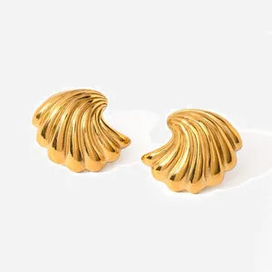 Hip Hop Style Exaggerated Drop Oil Flower Stud Earrings Custom Jewelry thumbnail-3