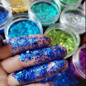 Glitter Powder/ Gold and Silver Powder/ Silver Glitter Powder/Scallion Powder/Carnival Makeup Products thumbnail-2