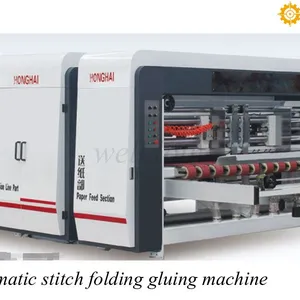 Furit & Vegetable carton box folding gluing making machine thumbnail-5