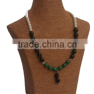 China Folk Art Handmade PU Necklace Bust Jewelry Display Wine Bust Jewelry Necklace Display thumbnail-1