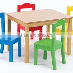 High Quality Hot Selling Kid's Wooden Table and Chairs Classroom Desk and Chair Quality Choice thumbnail-3