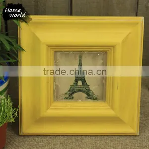 Yellow France New Style Eiffel Tower Souvenir Wood Love Photo Frame thumbnail-6