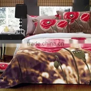 China Cotton Cheap Flower 3D Disperse Printing Comforter Cover Set thumbnail-1