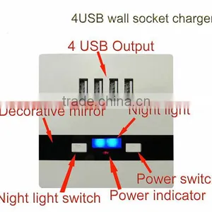 USB Faceplate Outlets With 4 Usb Socket thumbnail-1