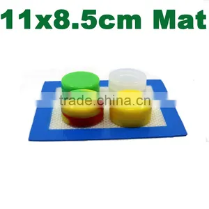 11*8.5cm Silicone Rubber Dab Mat Butane Hash Bho Oil Silicone Pad Heat Resistant Fiber Glass Silicone Wax Mat thumbnail-3