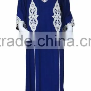 the Newest Short Sleeves Big Area Rope Embroidery Maxi Dress thumbnail-2