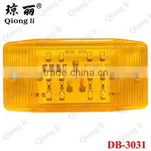 Amber Waterproof High Quality PC Lens PC Housing 12 LEDs Side Marker and Clearance Light Truck Light thumbnail-1