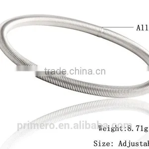 New Fashion Jewelry Spring Tube Type Bangle Gold Plated Adjustable Bracelet thumbnail-3