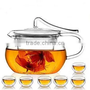Crystal Borosilciate Glass Teapot With Glass Cup thumbnail-1