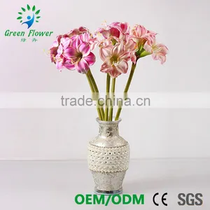 2016 Wholesale Multicolor Latex Artificial PU Flowers Amaryllis Real Touch Bouquet Wedding Bridal Decor Display Flower thumbnail-4