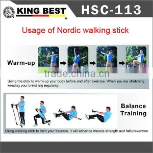 KING BEST New Carbon Trekking Pole With Phone Holder 3-SECTION Adjustable Nordic Walking Poles Mountaineering Stick thumbnail-5