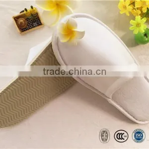 Hotel Cut Pile Closed Toe Slipper With Tag Logo Bathroom Slippers thumbnail-1
