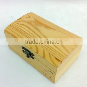 Unfinished Wooden Box With Arched Lid Wholesale Pine thumbnail-1