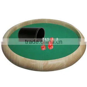 Oak Wood Round Dice Tray thumbnail-1