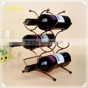 Ornaments Style Home Decoration Six Bottles of Wine Iron Mount Rack thumbnail-2