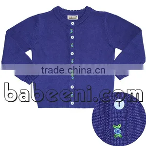 Flower Hand Embroidery Cardigan for Girl thumbnail-1
