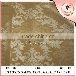 Wholesale Beautiful Gold Color Damask Jacquard Fabric thumbnail-1