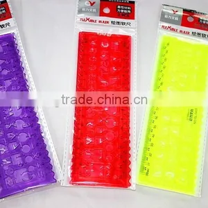 2015 Hot Factory Direct Sale OEM High Quality 2 Pieces PVC Letter Stencil Ruler School Stationery thumbnail-1