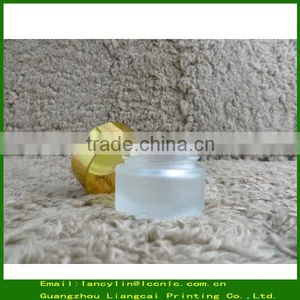 30g Clear High Grade Glass Face Cream Bottle,glass Bottle for Face Skin Care With Screw Aluminium Cap thumbnail-1