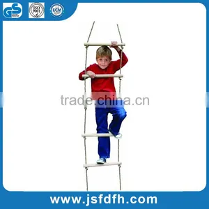 WOODEN 5-RUNGS ROPE LADDER-Outdoor and Indoor Playground Set Accessories For Kids Quality Choice thumbnail-1