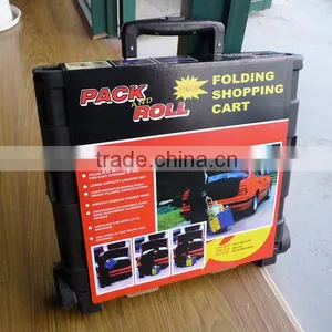 PP Plastic Folding Shopping Carts,shopping Trolley Cart thumbnail-1