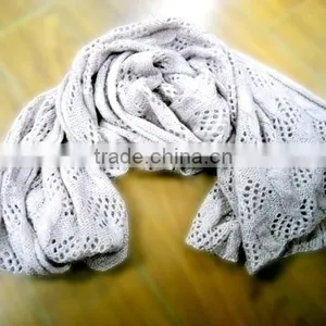 Fashion Lady Jacquard Mohair Scarf thumbnail-1