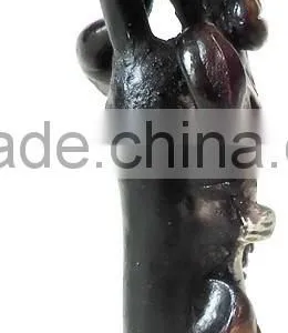 Figurine Shaped Hand Crafted Smoking Pipes - Jester Skull on Fire thumbnail-4