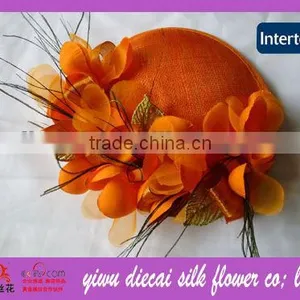 2013 Fancy Styles Sinamay Hats Decorated With Flower/feather for Wedding/party/church thumbnail-1