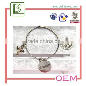 Beaded Stretch Bracelet With Cross thumbnail-1