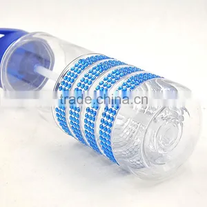 BPA Free Straw Bottle Plastic Diamante Sport Water Bottle thumbnail-6