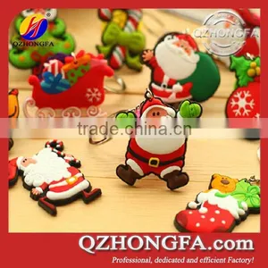 Promotion Gifts 3d Soft PVC Keychain Chrismas Keyring thumbnail-3