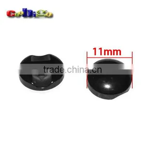 11mm(18L) Black/White Fashion Resin Tunnel Buttons Sewing Craft DIY Accessories For Bag Shoe Garment #FLN009-11 thumbnail-2