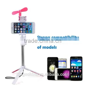 Newest Bluetooth Selfie Stick With Fan Monopod Tripod for Cell Phone thumbnail-4