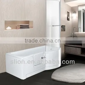 Modern Walk in Bath Acrylic Bathtub With Shower thumbnail-1