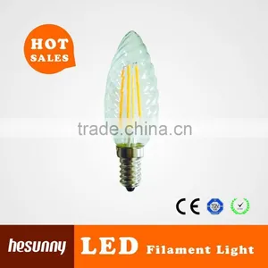 4w E14 Twist Candle Led Filament Bulb, CE/SAA Approval Led Filament Lamp E14 Quality Choice thumbnail-1