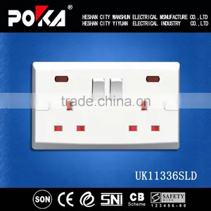 13A Bakelite Double Switched Socket Outlet With Light, Wall Switch and Socket thumbnail-1