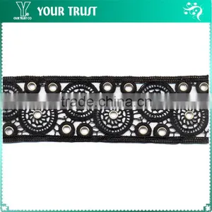 1MM Gold Rhodium Metal Ball Chain Black Mesh Trimming thumbnail-4