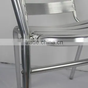 Good Quality Ourdoor Garden Dining Aluminum Stacking Alloy Chair YC001 thumbnail-2
