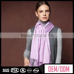 Hot Selling Long Wool Scarf, Pure Color Wool Scarf for Lady, Elegant Winter Wool Scarf thumbnail-1