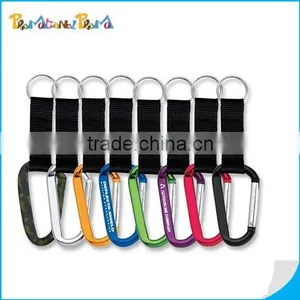 High Quality Aluminum Carabiner With Lanyard and Keyring thumbnail-1