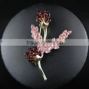 Red cz Diamond Alloy Wholesale Brooch thumbnail-1