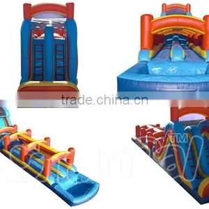New Design Giant Best Quality Commercial Plastic Grade Water Slides Inflatable Water Slide for Sale With Pool thumbnail-1