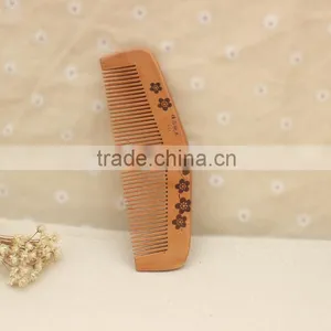 Hot Sale OEM Peach Wood Pocket Size Personalized Hair Comb thumbnail-2