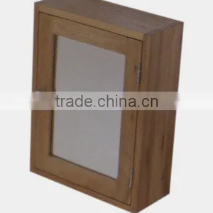 Wooden Bathroom Cabinet With Glass Mirror thumbnail-1
