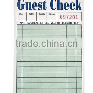 2014 Top Sale Hot New Restaurant Guest Check thumbnail-2