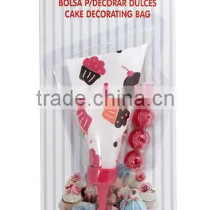 Colored Cake Decorating Fondant Icing Piping Pastry Bag Kit With 5 Nozzles Supplies New thumbnail-1