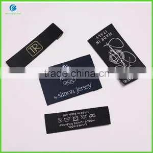China Customize Brand Name Fabric Cloth Garment Label Woven Cheap Clothing Label thumbnail-1