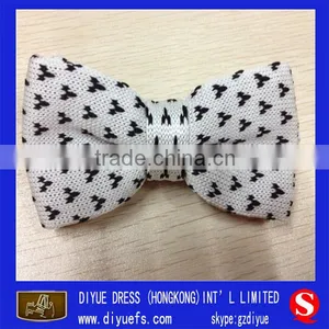Balck and White Microfiber Self Tie Bow Tie thumbnail-1